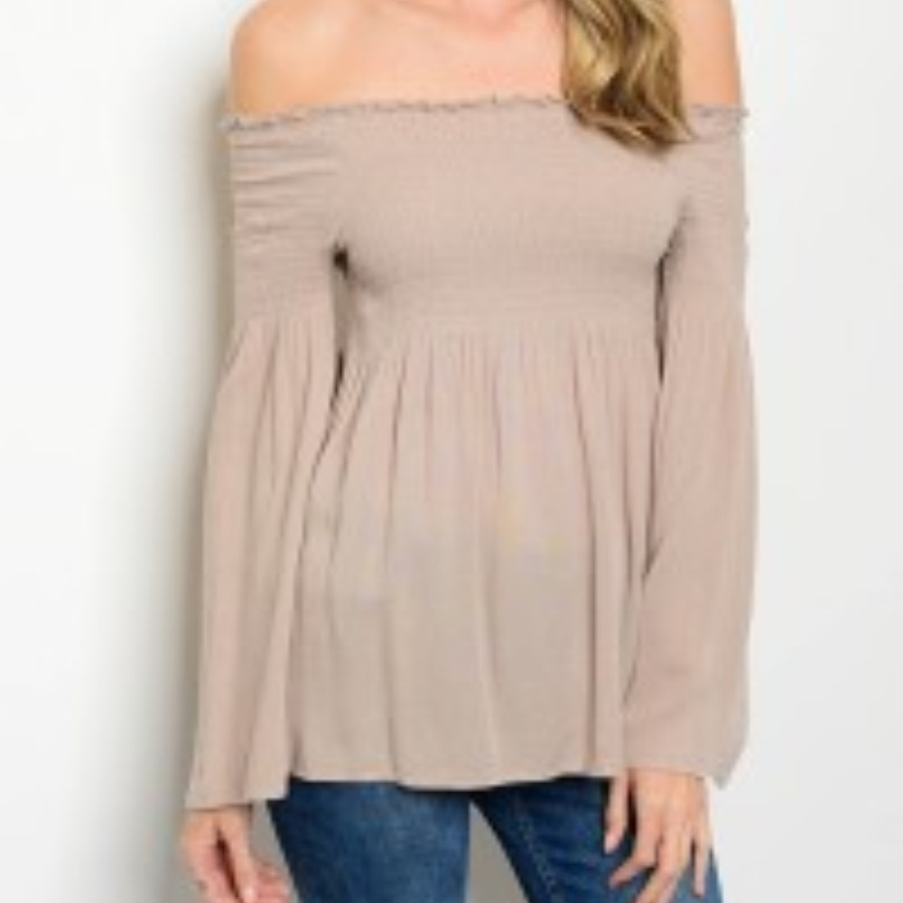 Off the shoulder blouse, womens causal shirt